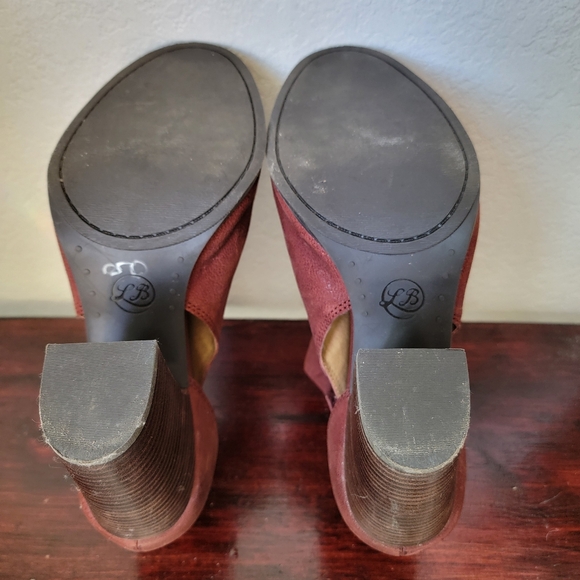 Lucky Brand Leather Open Toed Heels - Picture 2 of 5